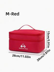 1pc Red, Navy Blue, Gray, Green Portable Double-Layer First Aid Kit, Epidemic Prevention And Health Kit, Household Life Saving Kit, Outdoor Emergency Epidemic Prevention And Storage Kit - Multicolor - View 15