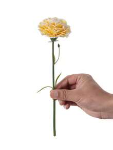 5/10pcs 29cm Artificial Carnations, Silk Fake Flowers, Mother's Day, Valentine's Day, Wedding Centerpiece Decoration, Bridal Shower Gift, Table Decor, Home Party, Birthday Decoration, Valentine's Day Gift, Graduation Gift - Yellow - View 4