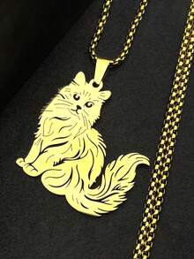 Sexy Ragdoll Cat Clavicle Chain Women Men Stainless Steel Silver Color Kitty Animal Our Cute Family Necklace Jewelry Accessory - Necklace - View 8