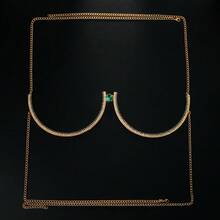 Women's Metal Chest Harness Body Chain,Geometric Bikini Body Jewelry,Fashion Statement Chain For Party,Prom,Nightclub& Beach Wear,Metal Body Accessory - 17A-000040-2 - View 13