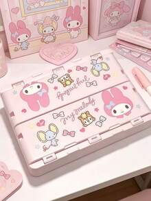 SANRIO Series Hello Kitty Foldable Desktop Storage Box, Multiple Styles Available, Portable, Leak-Proof, Also Suitable For Desktop Decoration, Foldable Desktop Display Stand, Suitable For Office, Camping, Home, School, Can Be Given As Girlfriend Gift, Birthday Gift, Christmas Gift, Suitable For Travel, Images Only For Display, Actual Product Prevails - A - View 2