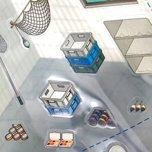 全新 5.0 店鋪管理裝飾場景貼紙：港口海鮮店/綠色花店裝飾貼紙，3D 微縮場景，無需裁剪，DIY 手帳與收納裝飾文具用品 - 多款式 - 查看 10