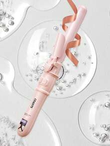 CRASTS 32mm Automatic Curling Iron, Dual-Use Curl And Straighten Hair Styler, Fast Heating, Adjustable Temperature, Large Wave Styling Curling Clip - Pink - View 3