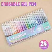 New Erasable Colorful Gel Pens 12/24/36 Colors, Stretchable Erasable, Quick-Dry, Non-Drying, Easy To Write, Student Drawing Marking Stationery Set, Back To School Essential Writing Set, Reusable Erasable, Practice Writing, Note-Taking, Drawing - Sets - View 3
