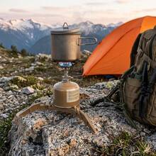 3pcs Outdoor Folding Gas Canister Stand, Portable Flat Tripod Stable Plastic Bracket Camping Accessory - Multicolor - View 4