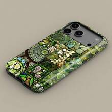 Coque artistique à motif écossais vert et design floral pour iPhone 17 16 15 14 13 12 11 Pro Max, coque florale pour Samsung S21 S22 S23 S24 S25 Ultra - Étui mat résistant - Voir 2