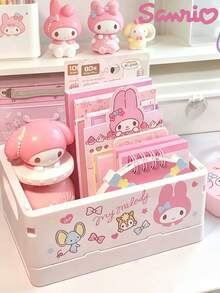 SANRIO Series Hello Kitty, My Melody, Kuromi, Cinnamoroll, Pom Pom Purin, Pochacc Series Foldable Desktop Storage Box, Multiple Styles Available, Portable, Leak-Proof, Also Suitable For Desktop Decoration, Foldable Desktop Display Stand, Suitable For Office, Camping - Multicolor - View 1