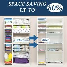 1 Set Sellador al Vacío y Bolsas de Almacenamiento al Vacío, Adecuado para Tela del Hogar, Ropa, Pantalones, Mantas, Almacenamiento al Vacío de Ropa de Cama, También Adecuado para Viajes, Habitación, Uso en Dormitorio, Herramienta de Almacenamiento de Ropa de Otoño - Ver 7
