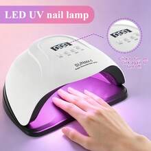 500W UV LED Nail Lamp, 45 LEDs Gel Nail Dryer For Fast Curing With LCD Display, 4 Timer Settings & Auto Sensor, Salon-Grade Nail Light For Home And Nail Salon Use - White - View 4