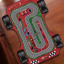 New Store Special Offer Value Pattern Carpet, Featuring Cartoon Car Block Design, Perfectly Fits Modern Nordic Style, Comfortable And Soft, Suitable For Living Room Use - Multicolor - View 2