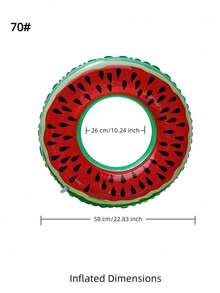Adult Inflatable Swim Ring, Fruit Print Pool Float, Watermelon/Lemon/Lime/Orange/Kiwi/Dragon Fruit PVC Floating Ring - Watermelon Rings - View 17