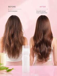 Botella aplicadora con peine para raíces, botella aplicadora de aceite para tinte de cabello - 1 pieza, incluye botella aplicadora y peine de masaje para el cuero cabelludo, botella aplicadora con peine para raíces, aplicador de aceite para el cabello, aplicador de aceite para tinte de cabello, tinte de cabello, botella de aceite para hornear, botella dispensadora de peine para tinte de cabello recargable, herramienta de belleza y peinado de salón de plástico para tinte de cabello - Blanco - Ver 9