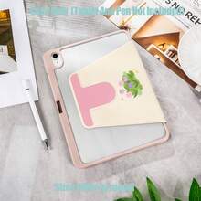 Cartoon Floral Pattern 360° Rotating Tri-Fold Tablet Protective Case With Pencil Slot. 360° Rotating Tri-Fold Pencil Slot Protective Case. Tablet Protective Case Features: 360° Rotating Tri-Fold Stand Design, Smart Sleep/Wake, Full Body Protection, Air Cushion Anti-Drop Edge, Multi-Angle Stand, Built-In Pencil Slot, Lightweight And Portable. - Multicolor - View 4