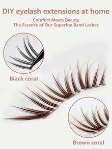 60pcs C-Curl Curly Cartoon Fox Eye Cluster Fake Brown Eyelashes, DIY Individual Lash Extension, Natural & Soft, Segmented False Eyelashes, Natural & Soft, Segmented False Eyelashes Christmas Eyelash - View 5
