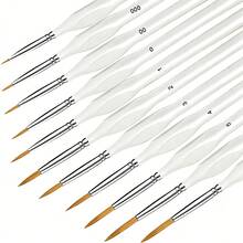 6/11pcs Precision Paint Brush Set - Fine Tip, Micro And Detail Brushes, Suitable For Models, Face Painting And Art Supplies, Back To School, Stationery(Some Brushes May Have Printing, Which Is An Unavoidable Craft Process And Does Not Affect The Use Of The Brushes) - Sets - View 2