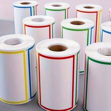 280 Sheets/Roll, Colorful Solid Name Labels, Non-Adhesive Stickers, Extra Large Self-Adhesive Handwritten, Price Tag Stickers, Business Card Notes, Colorful Rectangular Name Labels, Suitable For Office, Meeting, School And Home School Supplies - One Size - View 8
