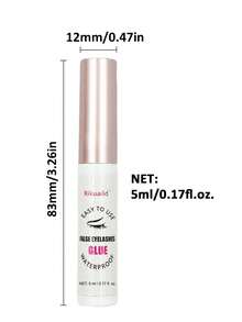 Rikuaild 1 buah lem ekstensi bulu mata 5ml, tahan lama, cepat kering, tahan air, putih transparan, tidak menyebabkan iritasi, alat ekstensi bulu mata. - MultiWarna - View 7