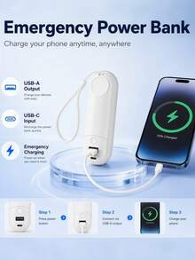 LMMAKE 5 IN 1 Portable Handheld Fan - Multifunctional USB Rechargeable Foldable Cooling Fan With Power Bank, Flashlight & Makeup Mirror. Features 3 Adjustable Speed Levels.Perfect For Travel, Outdoor, Office & Home Use.Essential Multitool Fan For Anywhere. - Multicolor - View 5