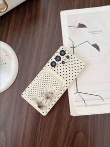 Pure Android Series 1pc White TPU French Polka Dot Lily Print Pattern Card Slot Latest 2-In-1 Card Holder Phone Case, Fashionable Personalized Versatile, Full Coverage Protection Dustproof Waterproof Soft Shell Suitable For Versatile Phone Case/Card Holder Phone Case/Fun Phone Case/Android Phone Case/ Phone Case/ Phone Case/ Phone Case - Multicolor - View 2