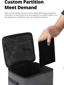 AMBITFUL PB19 Portable LED Video Light Kit Storage Bag, Photography Lighting Equipment Protective Carrying Case With Handle And Shoulder Strap - View 6