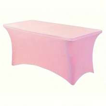 1 pieza Mantel rectangular de poliéster, material de tela elástica, ajuste apretado y resistente a las arrugas, lavable a mano y a máquina, adecuado para boda, cumpleaños, feria comercial y decoración de eventos, mantel de banquete de unicolor - Multicolor - Ver 29