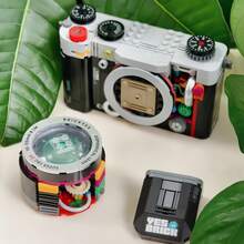 500+Pcs Mini Retro Camera Building Blocks, Handmade Assembly Photography Model, Desktop Decoration Ornament, Collectible Hobby Toy Game, Suitable For Fans As Halloween And Christmas Gifts - Multicolor - View 7