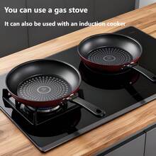 1pc Non-Stick Frying Pan, Flat Bottom Pan, Kitchen Utensil, Suitable For Frying Steak, Eggs, Pancakes And Deep Frying, Compatible With Induction And Gas Stoves - View 4
