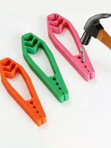 1pc Nail Fixing Clip, Nail Fixing Tool, Finger Protection Clip, Woodworking Nail Guide Tool, Multi-Function Plastic Safety Bracket, Screw, Drilling, DIY Home Decor, Manual Tool Accessories - Nail Fixing Clip - View 6