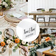 Customized Wedding Table Runner, Suitable For Sweetheart Table Decor, Customizable Name, Perfect For Newlywed Table Decoration And Coordinated Venue Arrangement, Creating Sweet Romantic Event Details And Customized Wedding Display - White - View 7
