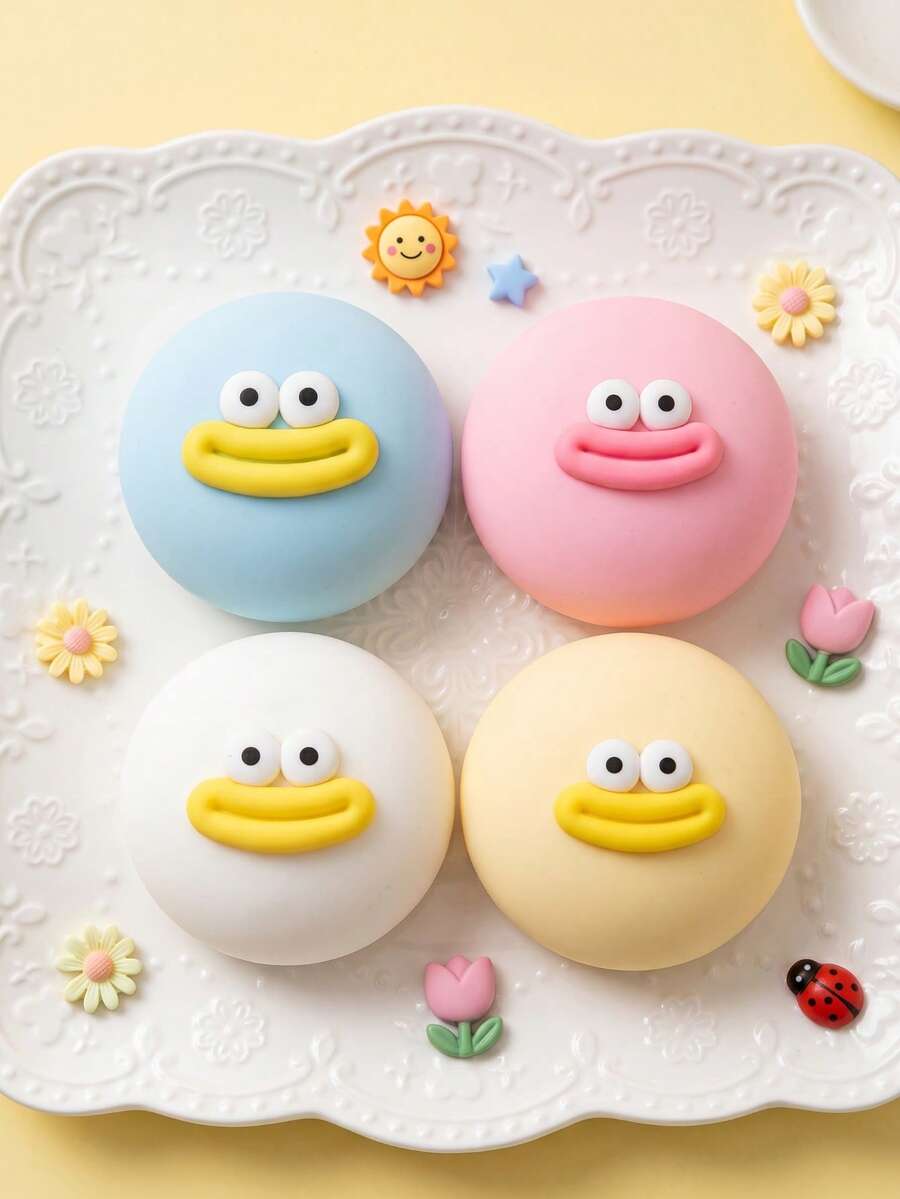 Bestselling Giant 20CM Cute Face Squishy Doll, Super Fluffy Soft Slow Rebound Stress Relief Squeeze Doll, Large Cartoon Animal Pressure Relief Plush, Children's Sensory Educational Doll, Cute Desktop Decor, Popular Birthday Party Gift For Kids - Multicolor - View 1