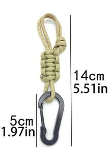 Portachiavi intrecciato minimalista con gancio a sgancio rapido, cinturino portabottiglia d'acqua realizzato a mano per adulti, portachiavi in paracord robusto, perfetto per viaggi, essenziale da viaggio, decorazione per la stanza, bagno, cucina, auto - Multicolore - Visualizzare 14