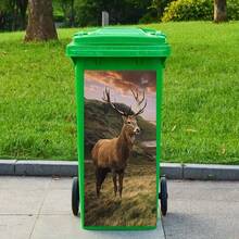 3D Flower, Bird Trash Can Sticker Waterproof PVC Outdoor Trash Can Poster Peeling Sticker Size 4 - 1Pcs - View 13