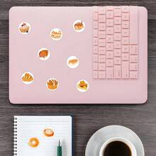 500pcs Bread Cat Sticker Roll, 10 Styles, Aesthetic Stickers, High Quality Stickers Scrapbook, Journaling, Laptop, Bumper, Skateboard, Water Bottles, Suitcase, Decorative Paper, Refrigerator, Car, Plan Book, Rewards Stickers - Bread Cat - View 4