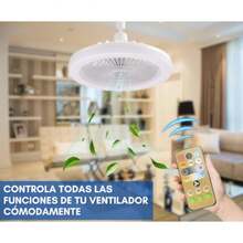 Dosyu Ceiling Fan With Adjustable LED Light, 3 Speeds - Blanco - View 6