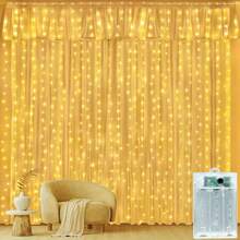 LED Curtain Lights Wedding Anniversary Home Decor String Lights Birthday Decoration String Lights Outdoor String Lights Garden Decor Outdoor Lighting Battery Box (Batteries Not Included) - Battery Box Curtain Light - View 5