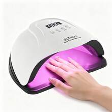 500W UV LED Nail Lamp, 45 LEDs Gel Nail Dryer For Fast Curing With LCD Display, 4 Timer Settings & Auto Sensor, Salon-Grade Nail Light For Home And Nail Salon Use - White - View 2