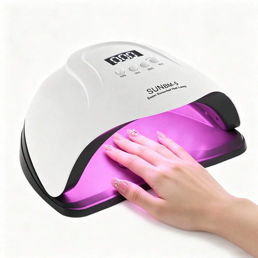 500W UV LED Nail Lamp, 45 LEDs Gel Nail Dryer For Fast Curing With LCD Display, 4 Timer Settings & Auto Sensor, Salon-Grade Nail Light For Home And Nail Salon Use