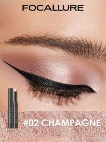 FOCALLURE 2g Cream Eyeshadow Stick, Matte & Shimmer Eye Highlighter, High Pigment Smudge-Proof Eyeshadow Pencil, Long-Lasting Eyeshadow Highlighter Makeup - #02 CHAMPAGNE - View 3