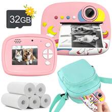 Kids Children Instant Camera Instant Print With Digital Camera 1080P Camera 48MP Ultra-Clear Photos Lightweight And Portable Camera Toy Kids Camera For Kids Camera Children's Camera For Boys And Girls Christmas, Birthdays Gifts For Girl And Boy - Multicolor - View 14