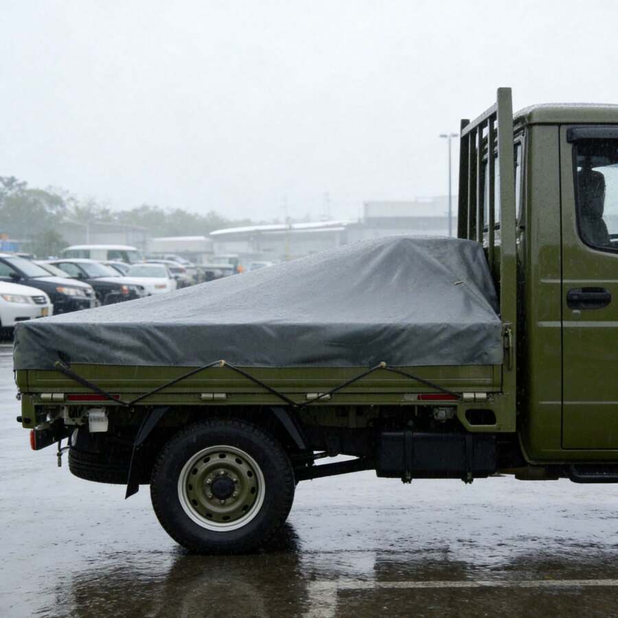 ZMZZZX Light Truck Bed Cover/Sheet, Waterproof, Made Of Polyester Canvas/PVC Canvas, 580g/M², Waterproof, Sun Protection. - Multicolor - View 1