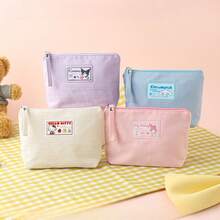 1PC, Licensed Sanrio Hello Kitty Large Capacity Handheld Makeup Bag, Minimalist Portable Waterproof Travel Storage Pouch, Multi-Functional Toiletry Organizer, Gift For Girls - View 1