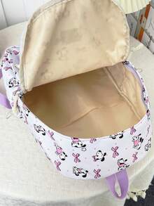 1件入學季貓咪/狗狗/蝴蝶結圖案大容量學生書包，附筆電隔層，可調節肩帶，休閒輕量旅行背包，適合女孩/男孩/青少年/學生/畢業生，適用日常使用、外出、旅行、上學與返校 - 多色 - 查看 4