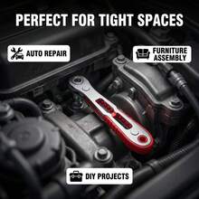 Mini Offset Ratchet Right Angle Screwdriver, Reversible Rotation Drive Handle, Compact EDC Repair Tool For Tight Spaces, Auto, Electronics & DIY Maintenance - Multiple Styles - View 3