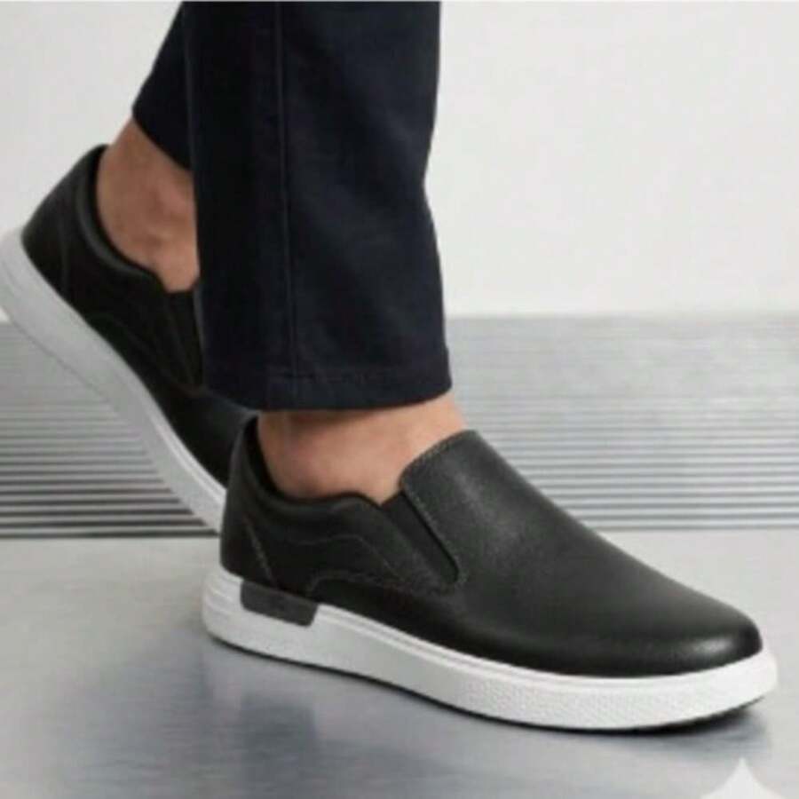 BR Sports Men's Slip-On Sneakers, Casual And Comfortable, 2270.118 - Black - View 1