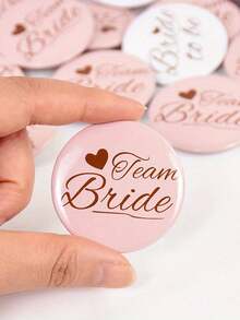 1/6/9/12/13/18pcs Bride-To-Be Badges - Exquisite Metal And Paper Design, Suitable For Wedding Eve Party Decor, Bachelorette Party Favors And Bridal Shower Gifts, Bachelorette Party Decor | Holiday Decor | Exquisite Badge Design, Bachelorette Party Decor - Multicolor - View 2
