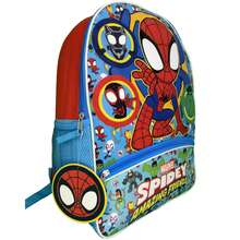 Marvel SPIDERMAN Fast Forward Kids Backpack- Spidey & Friends 16" Backpack Bottom Half Moon With 1 Front Pocket- Lightweight School Bookbag - 彩色 - 查看 5