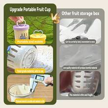 Portable Plastic Salad Cup,Reusable Fruit Storage Container With Spoon & Handle,Leak-Proof Oats Containe,Salad Shaker,Suitable For Students And Adults To Use In Schools, Offices, Travel, Picnics - Multicolor - View 11