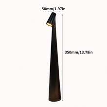 1 pieza/2 piezas Lámpara de escritorio alta con carga inalámbrica LED, control táctil con 3 niveles de intensidad, luz nocturna portátil de metal mate, adecuada para dormitorio y estudio - Multicolor - Ver 3