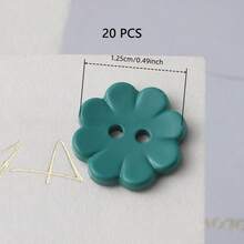 20/30/40/50/60入 1.2-1.5cm 鮮亮糖果色 8瓣梅花形 素色/混色樹脂塑膠鈕扣，適用於兒童服飾、髮飾、針織毛衣、夾克、手工縫製裝飾鈕扣，情人節禮物DIY材料，DIY服飾與手工藝，美術用品，縫紉配件 - 八瓣花 - 查看 25