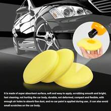 12pcs Round Car & Motorcycle Waxing Polishing Foam Applicator Pads, High Density Foam Car Wax Application Pads - 9.4cm Round Polishing Sponges For Car Waxing - Made Of Polyurethane, Handheld Scrubbing Car Care Supplies - 12pc Round High-density Wash - View 8